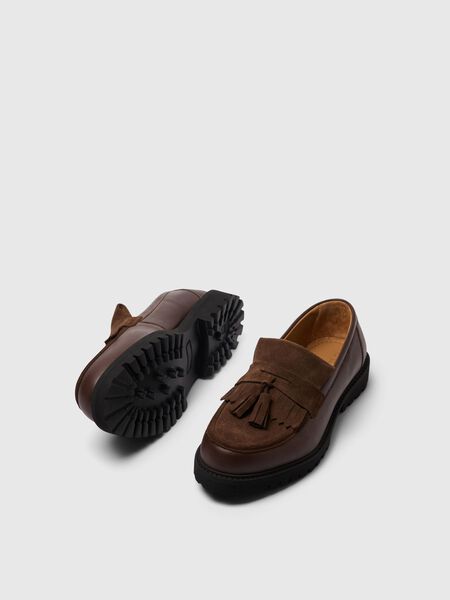 Selected SUEDE LOAFERS, Chocolate Brown, highres - 16096695_ChocolateBrown_004.jpg