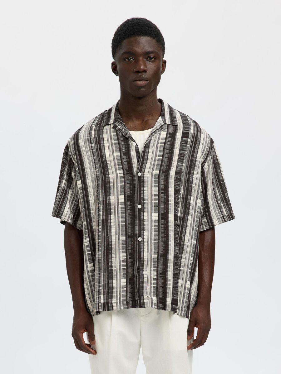 Selected PATROON OVERHEMD MET KORTE MOUWEN, Black, highres - 16088360_Black_1165906_003.jpg
