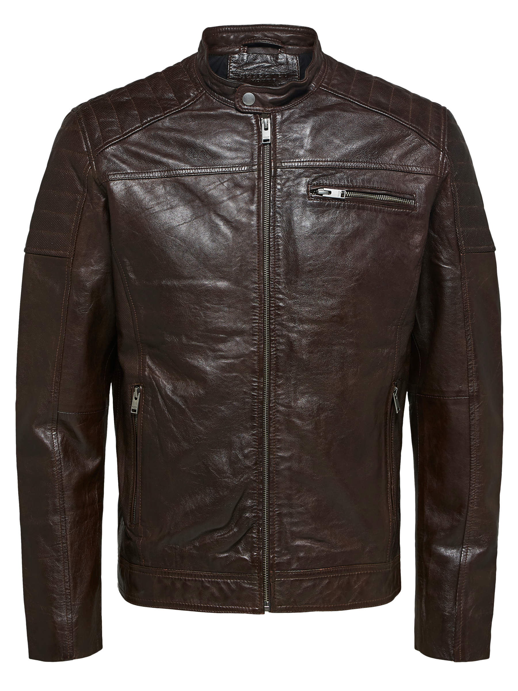 Selected homme lamb leather jacket sale
