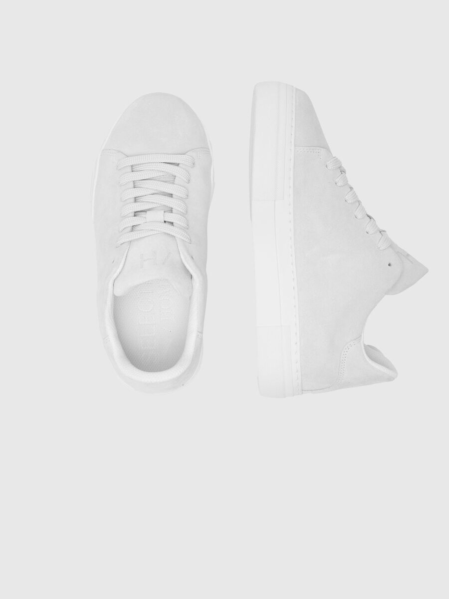 Selected CHUNKY SUEDE  SNEAKERS, White, highres - 16095934_White_005.jpg