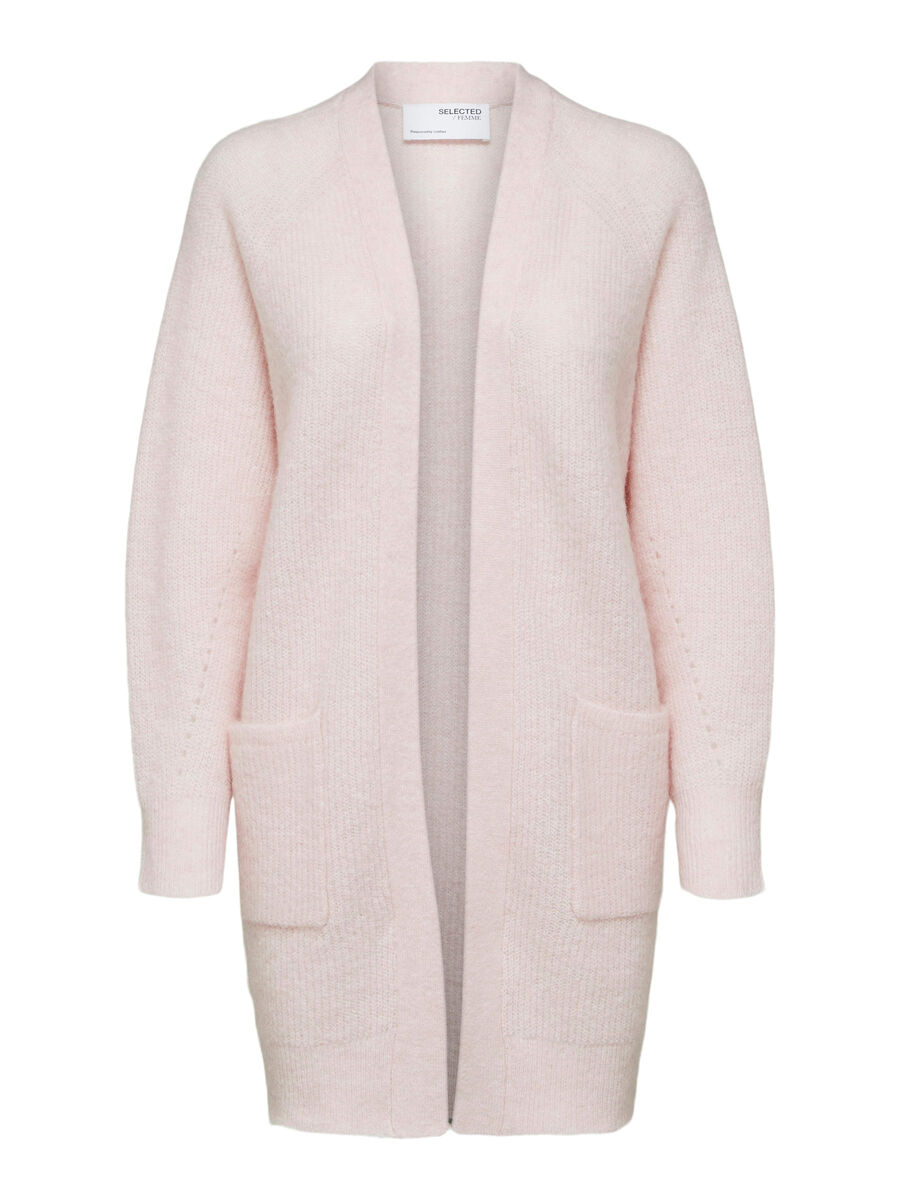 Selected PETITE OPEN VOORKANT VEST, Chalk Pink, highres - 16076758_ChalkPink_810476_001.jpg
