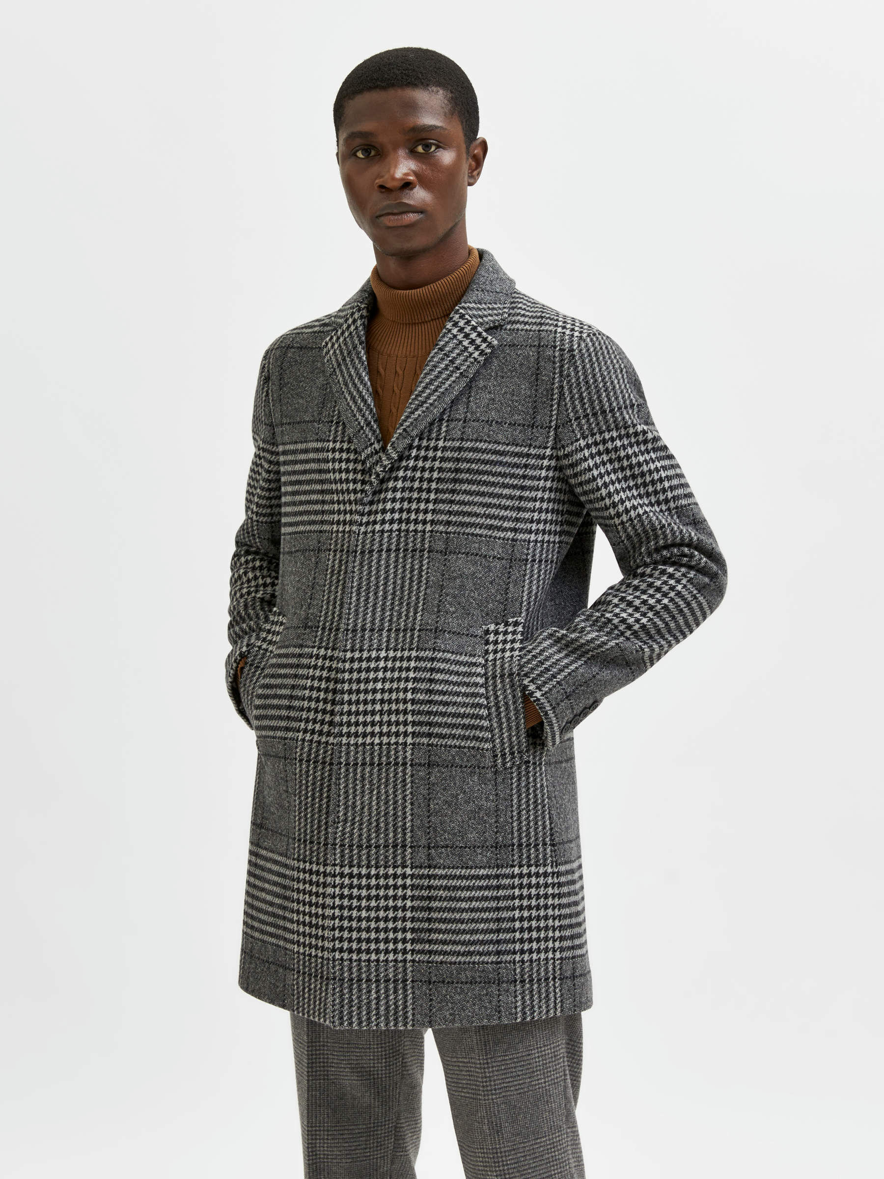 classic black wool coat