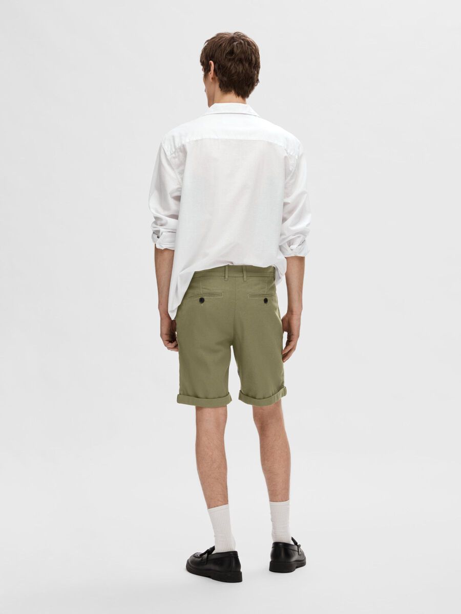 Selected COTTON FLEX SHORTS, Burnt Olive, highres - 16092357_BurntOlive_1077240_004.jpg