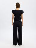 Selected COTTON RUFFLED T-SHIRT, Black, highres - 16089829_Black_004.jpg