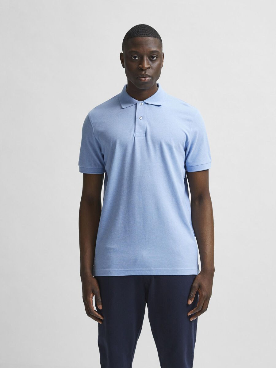 Selected REGULAR FIT PIQUÉ POLO, Ballad Blue, highres - 16078604_BalladBlue_868108_003.jpg