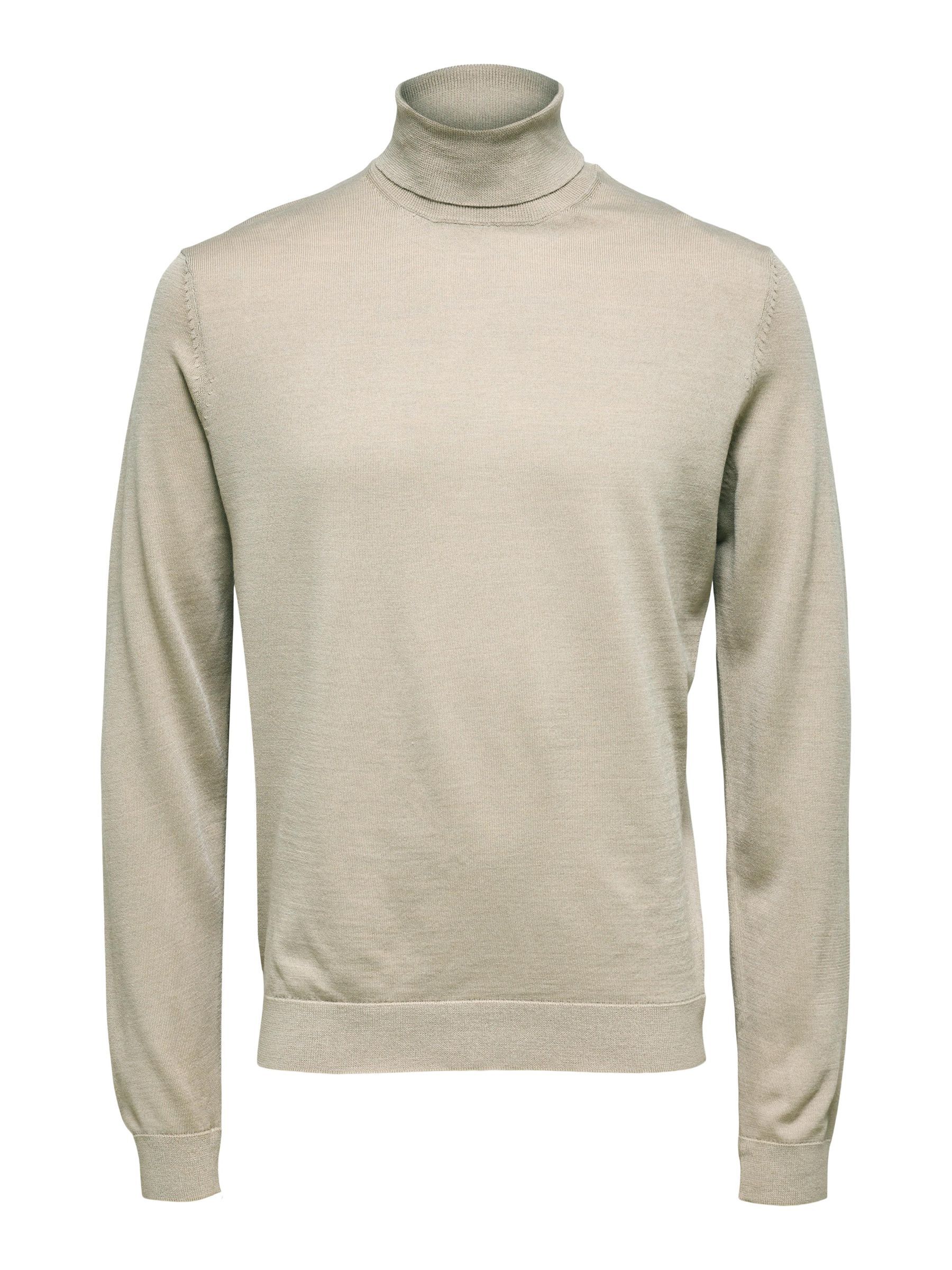 SLIM FIT TURTLENECK Beige SELECTED HOMME