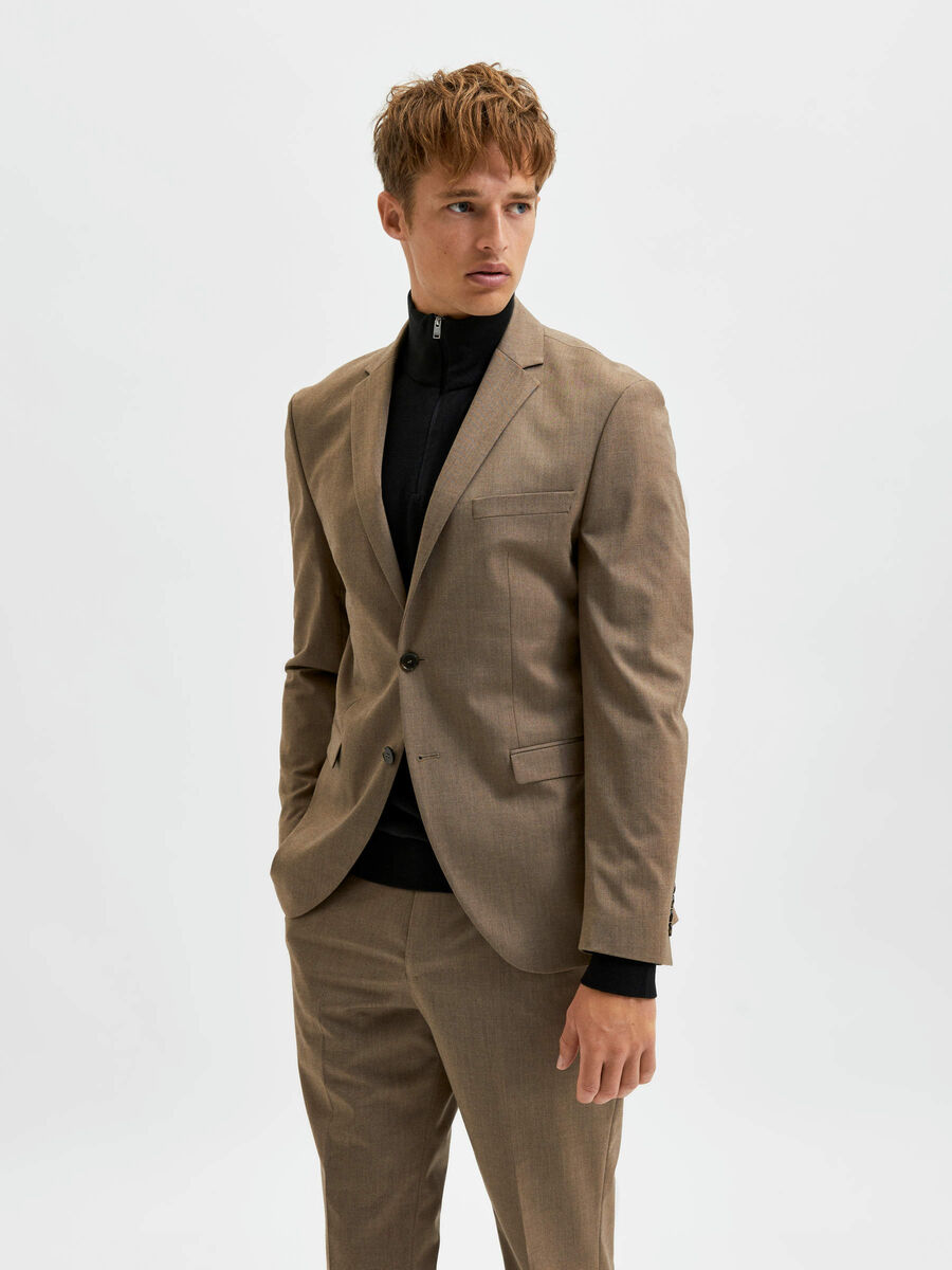 Selected SOLAPA DE MUESCA AJUSTE DELGADO BLAZER, Camel, highres - 16081935_Camel_003.jpg