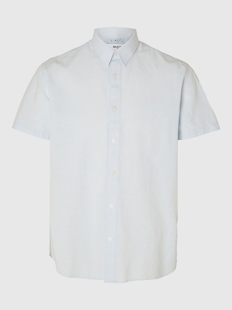 Selected COTTON BLEND SHORT SLEEVED SHIRT, Skyway, highres - 16079053_Skyway_1089927_001.jpg