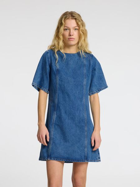 Selected KORTERMET DENIMKJOLE, Medium Blue Denim, highres - 16096711_MediumBlueDenim_003.jpg