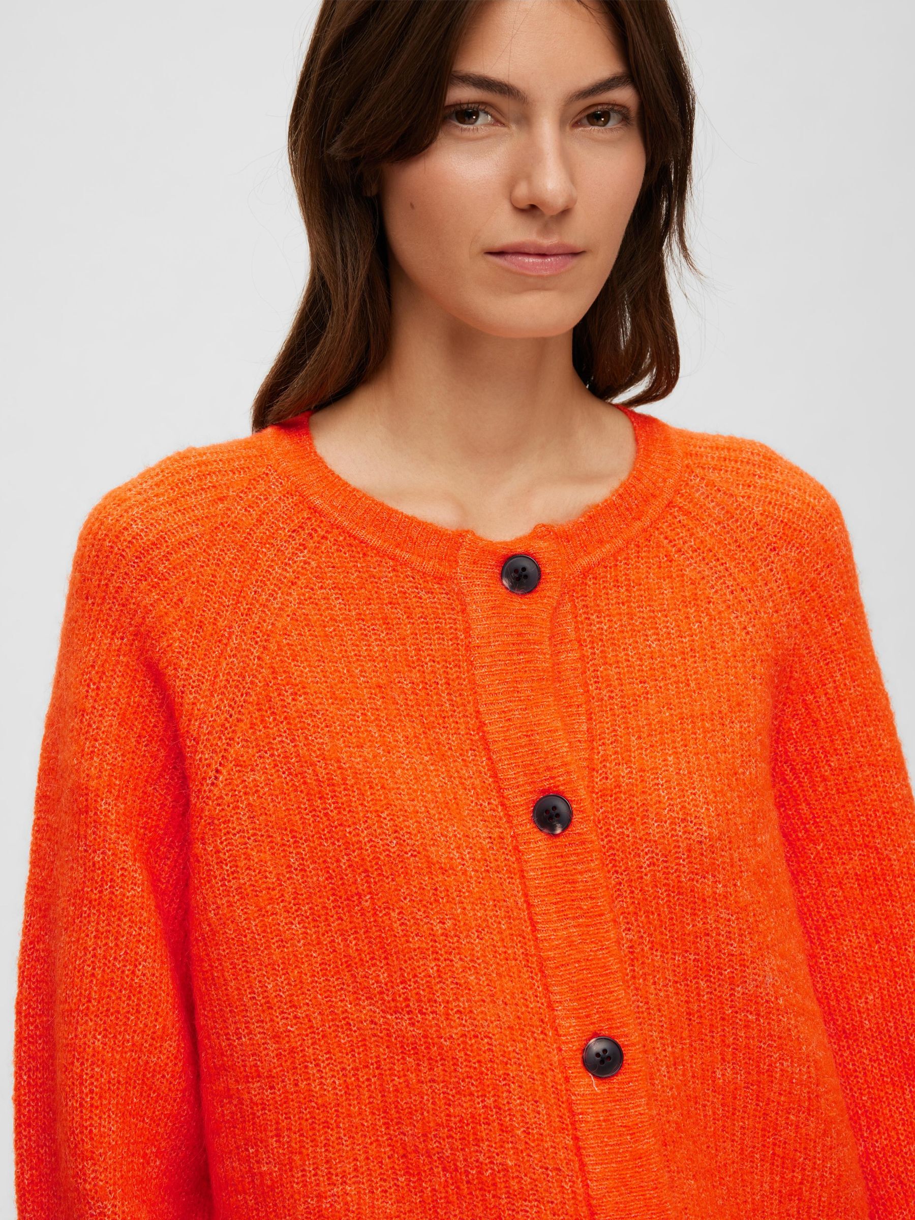 LONG-SLEEVED CARDIGAN | Orange | SELECTED HOMME®