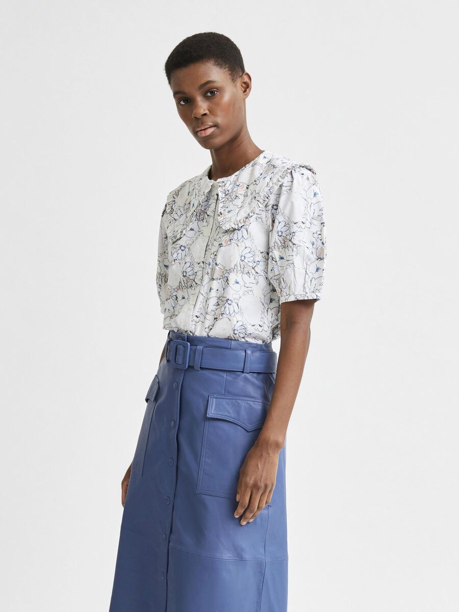 Selected FLORAL PRINT OVERSIZED COLLAR SHIRT, Snow White, highres - 16076863_SnowWhite_812387_003.jpg