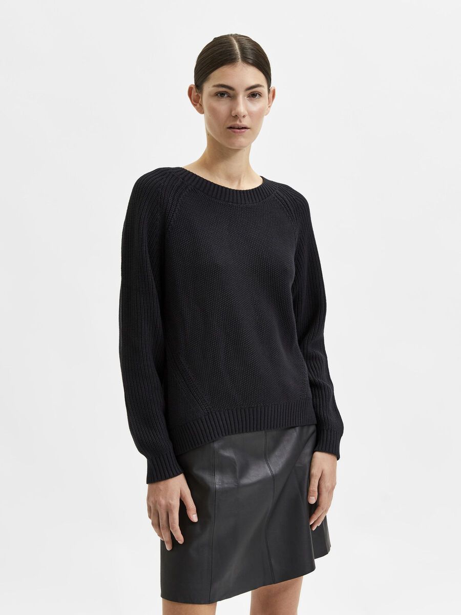 Selected RELAXED FIT STRICKPULLOVER, Black, highres - 16077846_Black_003.jpg