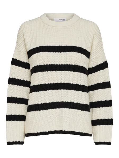 Selected STRIPED KNITTED JUMPER, Snow White, highres - 16088434_SnowWhite_1008328_001.jpg