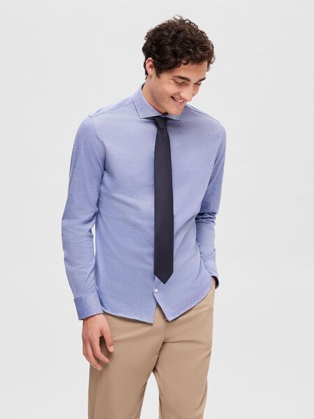 Selected PIQUÉ OVERHEMD MET LANGE MOUWEN, Cashmere Blue, highres - 16090208_CashmereBlue_003.jpg