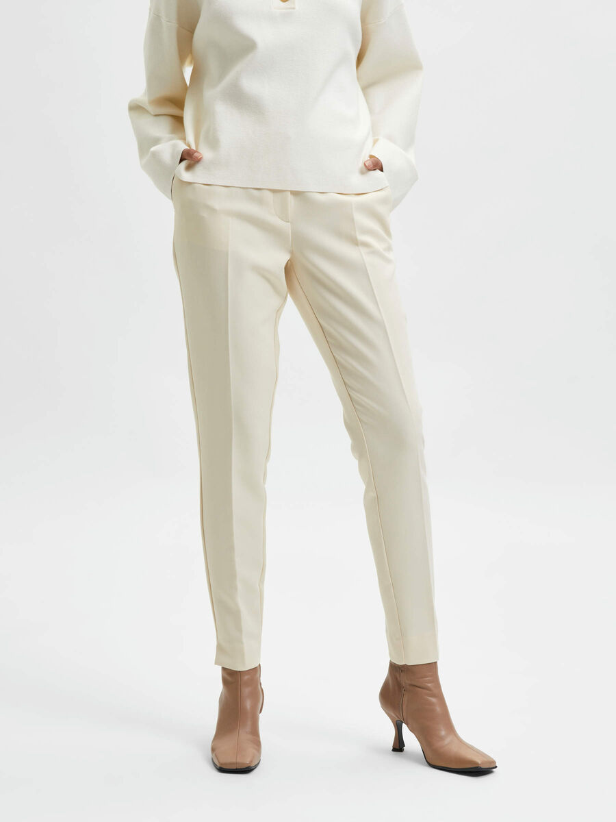 Selected SLIM FIT RECYCLED POLYESTER TROUSERS, Birch, highres - 16078475_Birch_003.jpg