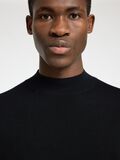 Selected 100% MERINOWOLL MOCK NECK PULLOVER, Black, highres - 16096253_Black_006.jpg