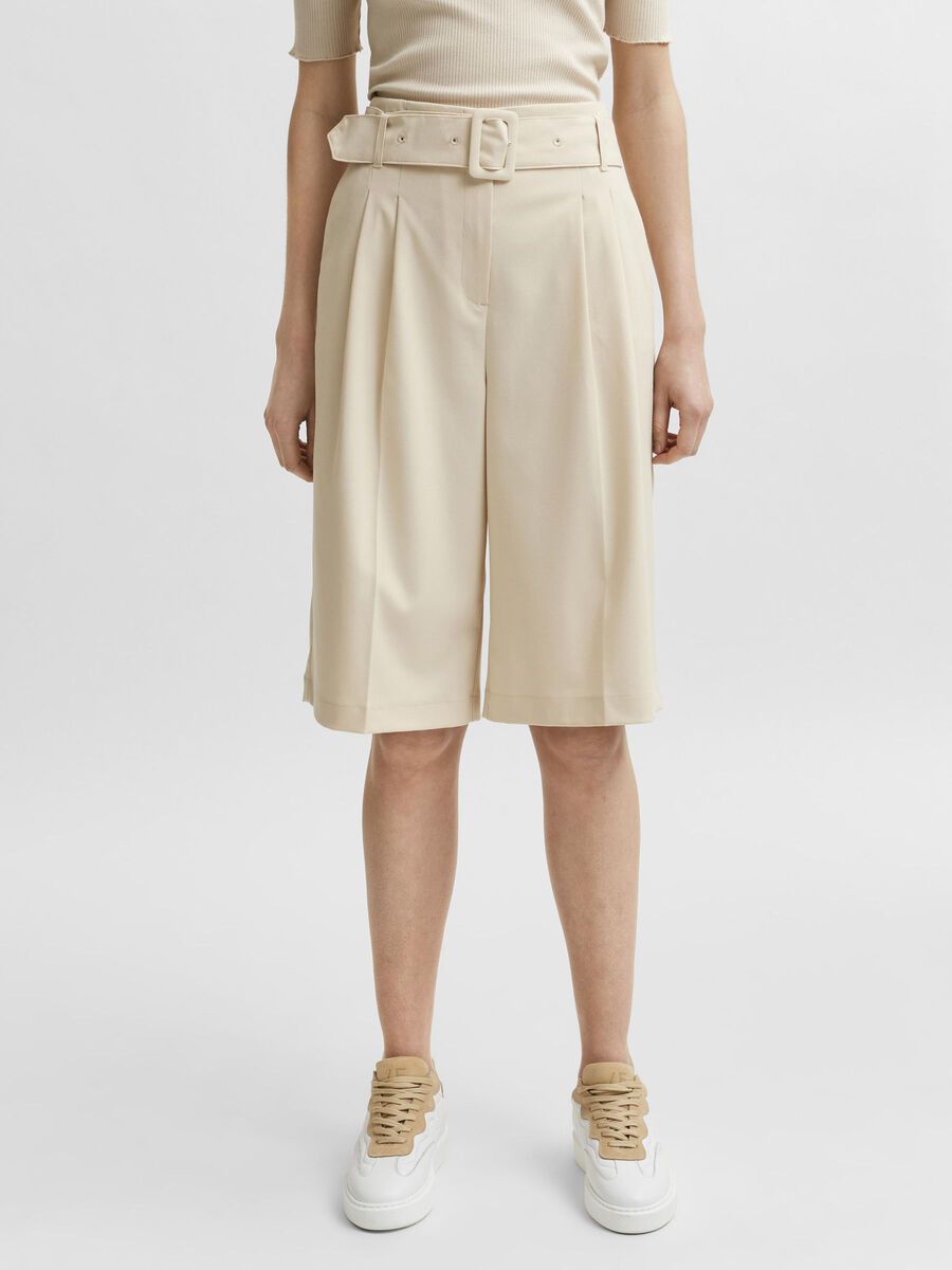 Selected TAILORED BELTED BERMUDA SHORTS, Birch, highres - 16080283_Birch_003.jpg