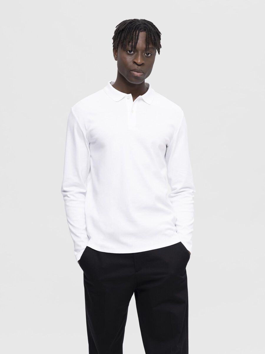 long white polo shirt
