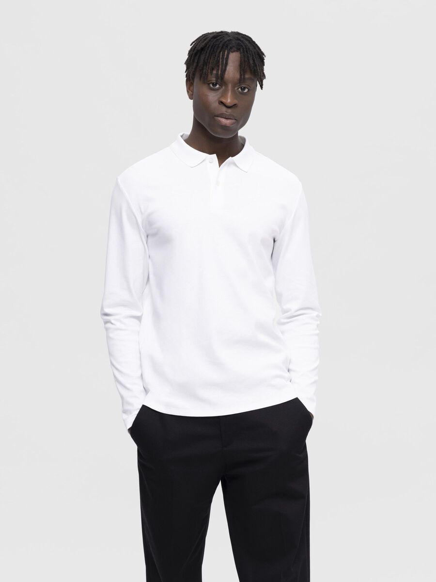 Selected LANGE MOUWEN POLO, Bright White, highres - 16090424_BrightWhite_003.jpg