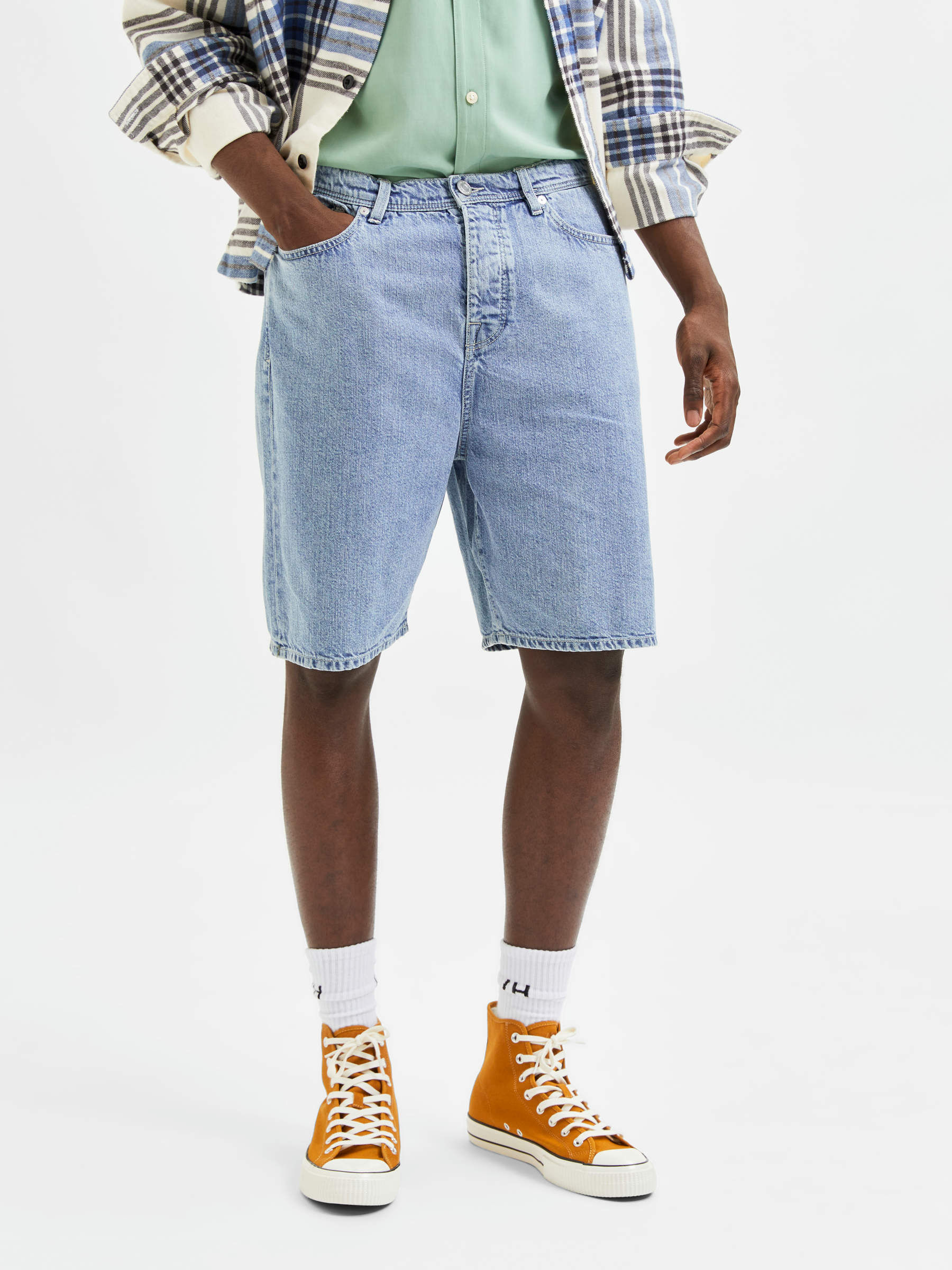 DENIM SHORTS Blue SELECTED HOMME