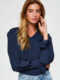 Selected V-NECK BLOUSE, Dark Sapphire, highres - 16073749_DarkSapphire_008.jpg