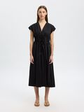 Selected TIE FRONT MIDI DRESS, Black, highres - 16097799_Black_003.jpg