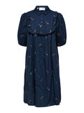 Selected EMBROIDERED PUFF SLEEVED DRESS, Dark Sapphire, highres - 16085293_DarkSapphire_945233_001.jpg