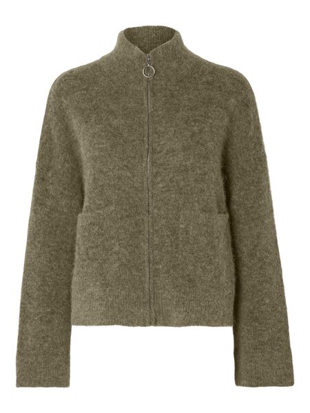 Selected CERTIFIED ALPACA CARDIGAN, Dusky Green, highres - 16091220_DuskyGreen_1062011_001.jpg