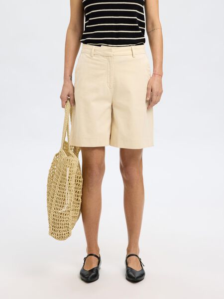 Selected WIDE FIT HIGH WAISTED SHORTS, Birch, highres - 16097726_Birch_003.jpg