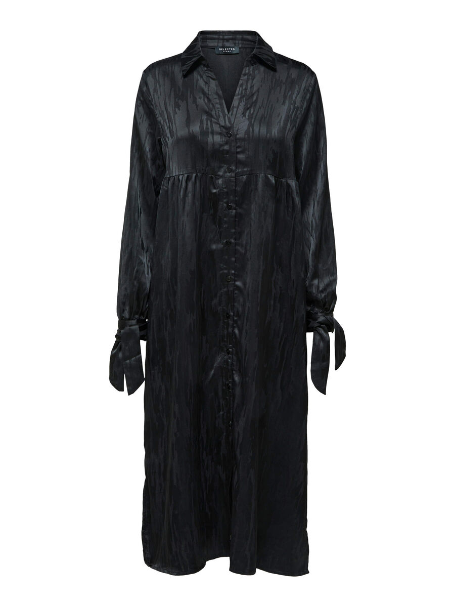 Selected LANGE ÆRMER MIDIKJOLE, Black, highres - 16084028_Black_001.jpg