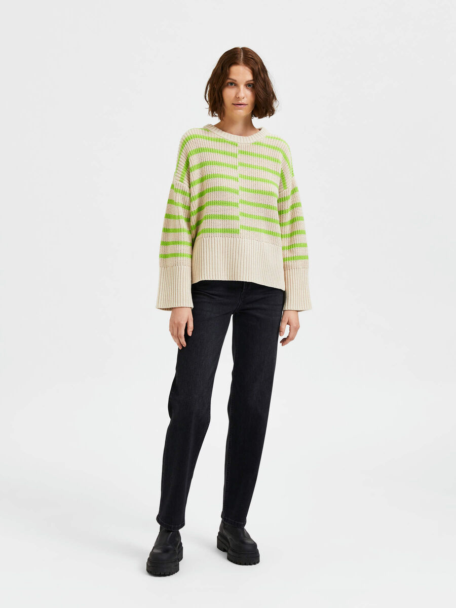 Selected STRIPED KNITTED PULLOVER, Sandshell, highres - 16084358_Sandshell_1008814_005.jpg