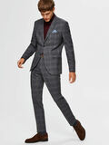 Selected SLIM FIT RUTETE DRESSBUKSER, Grey, highres - 16075086_Grey_786554_008.jpg