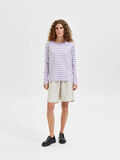 Selected STRIBET LANGÆRMET T-SHIRT, Violet Tulip, highres - 16065930_VioletTulip_663046_005.jpg