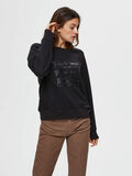 Selected RUNDHALSAUSSCHNITT SWEATSHIRT, Black, highres - 16075256_Black_787540_003.jpg