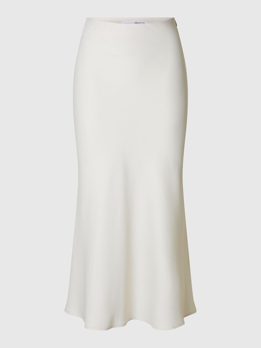 Satin Midi Skirt - Selected - Modalova