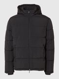 Selected HOODED PUFFER JACKET, Black, highres - 16089957_Black_001.jpg