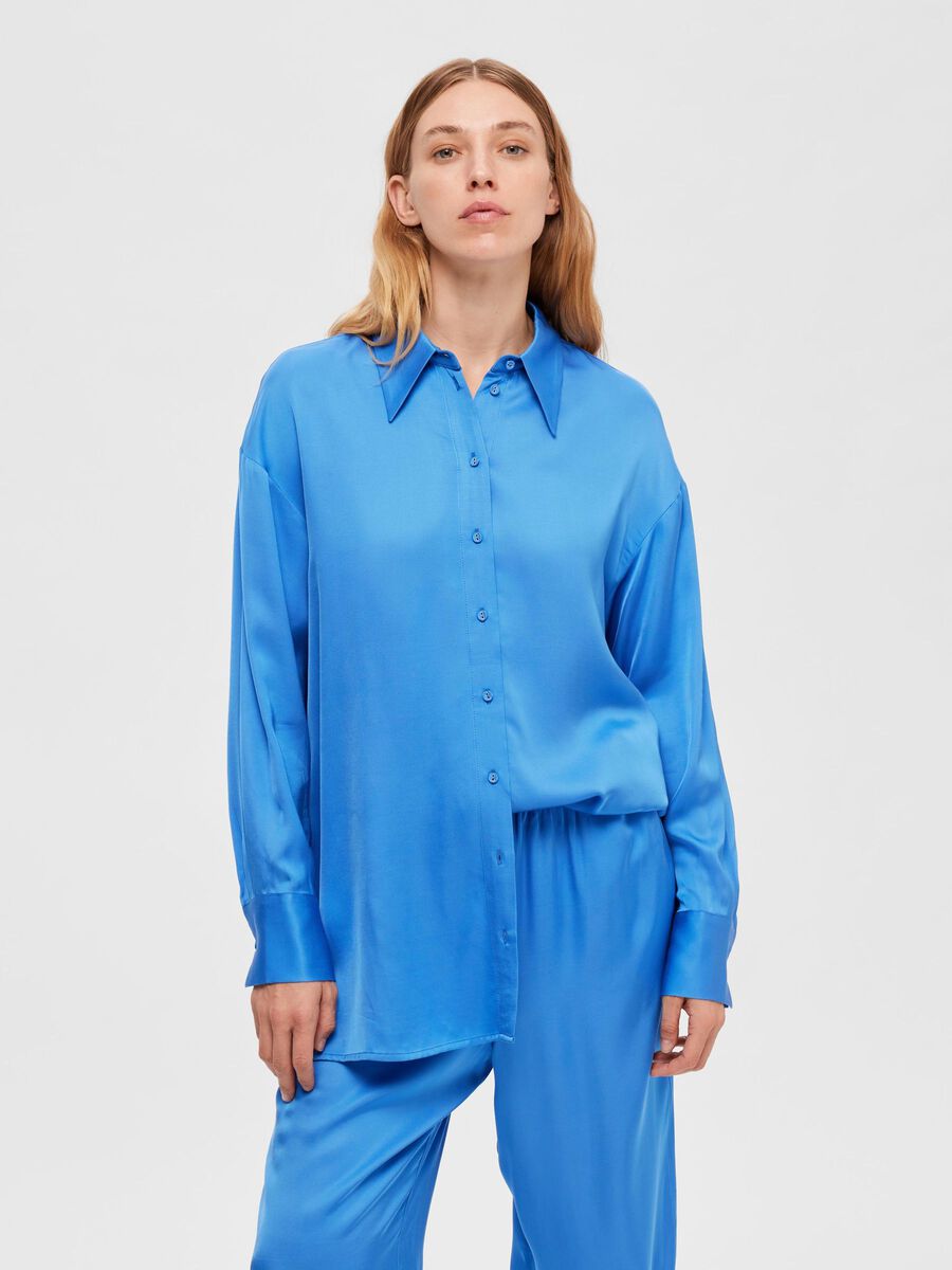 Selected SATIN LONG SLEEVED SHIRT, Nebulas Blue, highres - 16090326_NebulasBlue_003.jpg