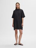 Selected LINEN SHIRT DRESS, Black, highres - 16093806_Black_005.jpg
