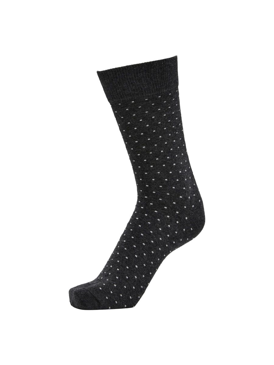 Selected GEPUNKTETE SOCKEN, Dark Grey Melange, highres - 16087675_DarkGreyMelange_002.jpg