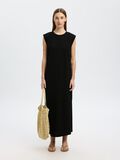 Selected COTTON SLEEVELESS MAXI DRESS, Black, highres - 16097881_Black_003.jpg