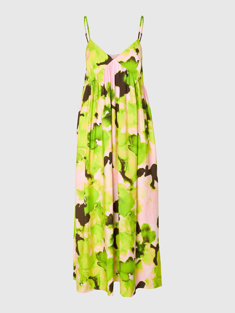Printed Sleeveless Maxi Dress - Selected - Modalova