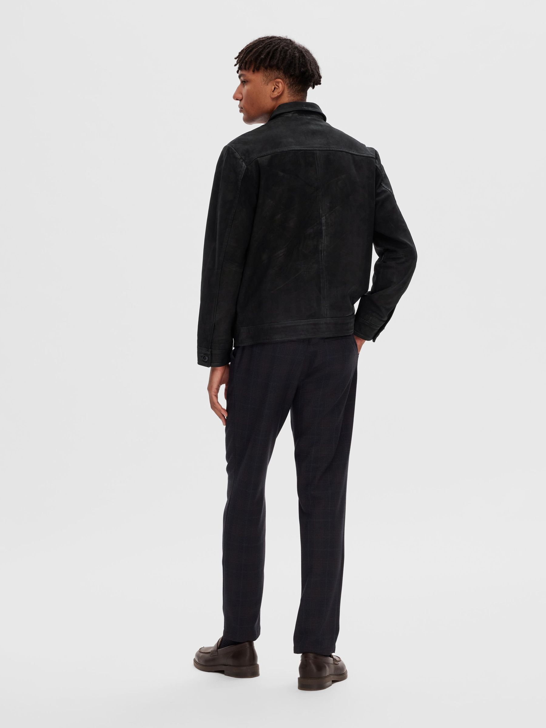 SUEDE JACKET Black SELECTED HOMME