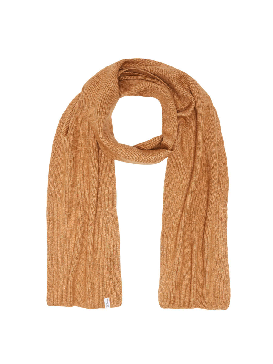 Selected RIBBED SCARF, Tannin, highres - 16075396_Tannin_787717_001.jpg