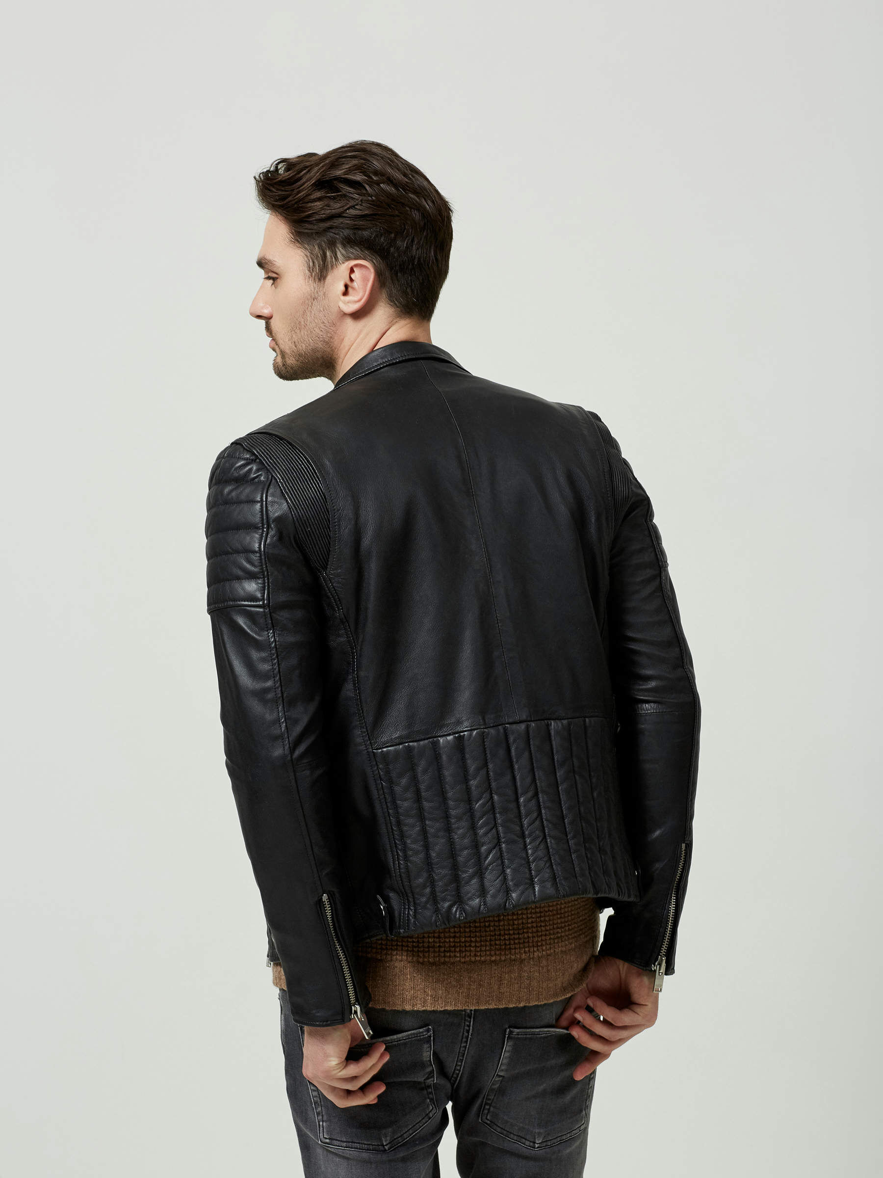 Selected homme lamb leather jacket discount
