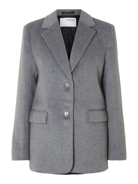Selected WOOL SINGLE-BREASTED BLAZER, Light Grey Melange, highres - 16092135_LightGreyMelange_001.jpg