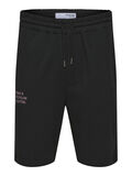 Selected KNITTED SWEAT SHORTS, Black, highres - 16083439_Black_001.jpg