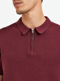 Selected GESTRICKTES POLO SHIRT, Tawny Port, highres - 16085288_TawnyPort_006.jpg