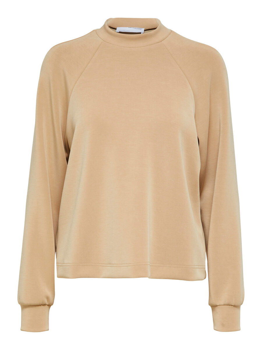 Selected MANCHES LONGUES SWEAT-SHIRT, Tannin, highres - 16082346_Tannin_001.jpg
