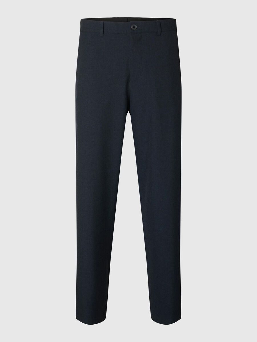 Selected 220 LOOSE-FIT TROUSERS, Dark Sapphire, highres - 16096226_DarkSapphire_001.jpg