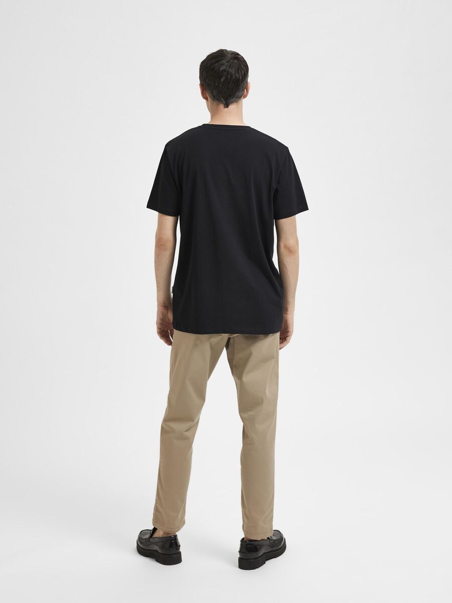 REGULAR T-SHIRT | Schwarz | SELECTED HOMME®